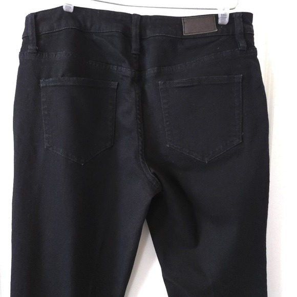 Lands End Womens Black Straight Leg Jeans Mid Rise Petite Size 10P - Picture 6 of 8